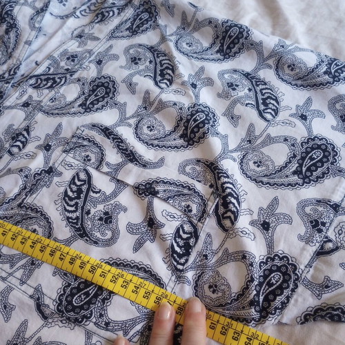 Cotton kimono jacket like new with paisley pattern black and white