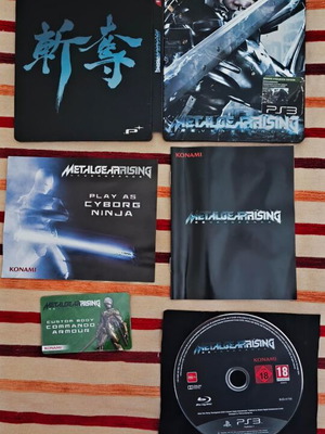 Metal Gear Rising Revengeance Steelbook PS3 μεταχειρισμένο με αχρησιμοποίητους κωδικούς