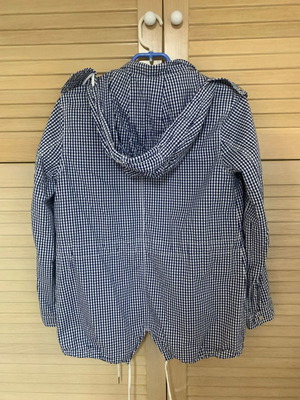 RAXEVSKY Checked Parka with Detachable Hood, Size S