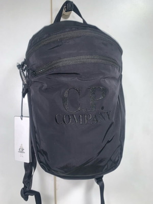 C.P. Company Backpack new, black techno fabric embroidered logo