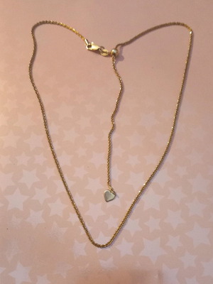 Adjustable length 925° silver gold-plated necklace new