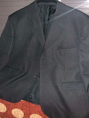 Men's blazer gray blue L, classic fit