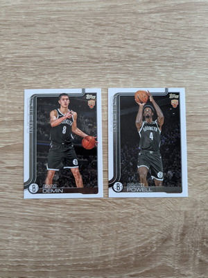 Topps Basketball 2025-26 Egor Demin & Drake Powell Rookie Cards Set, like new