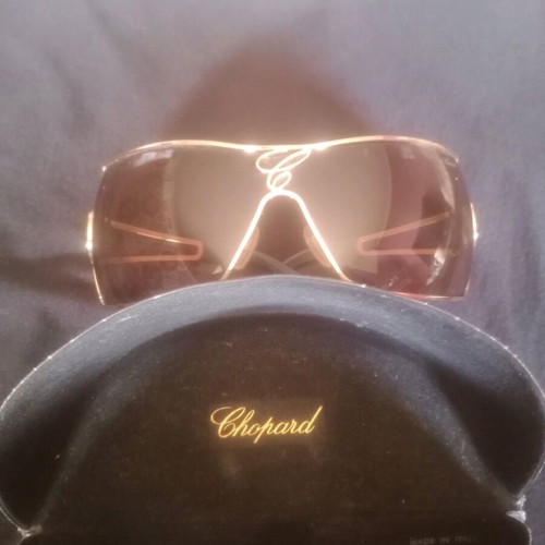 Chopard sunglasses new, gold frame mask
