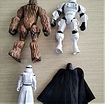  4 φιγούρες Star Wars (2 hero mashers-chewbacca & stromtrooper)