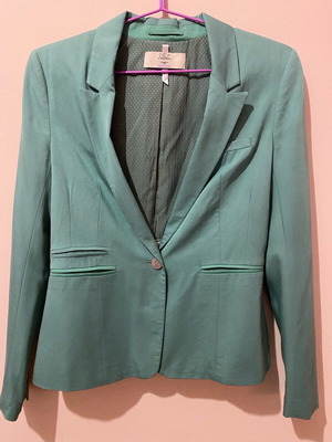 Bershka veraman jacket medium like new, turquoise