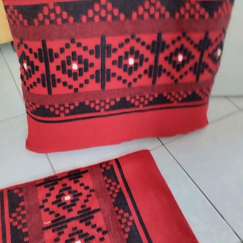Woven pillowcases new, set of 2, 55x50 cm