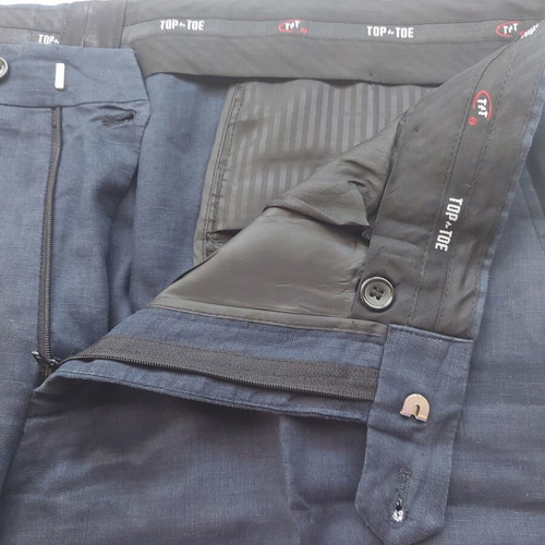 Men's linen pants XL like new, dark navy blue