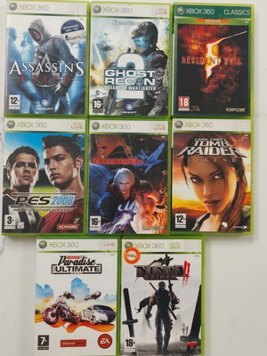 Xbox 360 games like new, including Ninja Gaiden and PES 5