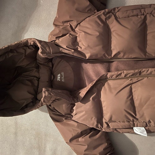 Zara Kids Puffer Jacket 104 cm size, like new, dark brown