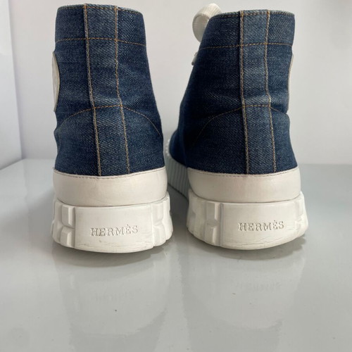Hermes denim Climb sneakers used, size 42, blue