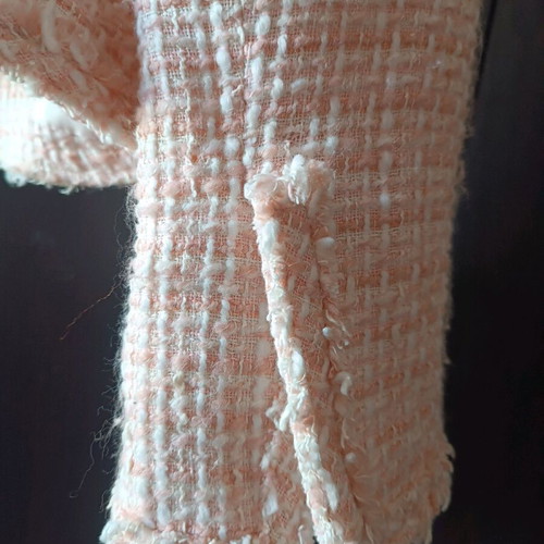 Zara set tweed jacket and trousers 38 soft pink like new