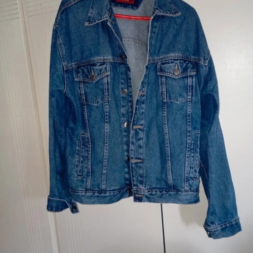 Denim jacket men's like new, blue, size L