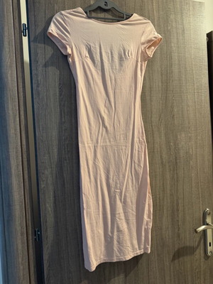 Women's cotton dress pink size S with low back like new, elastic
