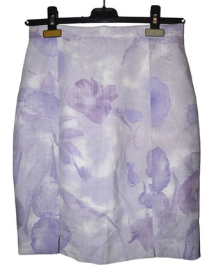 Vintage high-waisted skirt purple floral like new, size M L