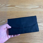 Vintage black leather wallet, genuine leather