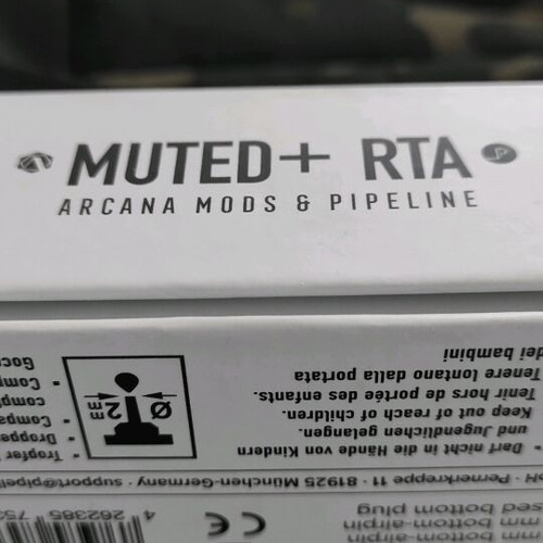 Muted Plus by Arcana MTL RTA από ανοξείδωτο ατσάλι σαν καινούργιο