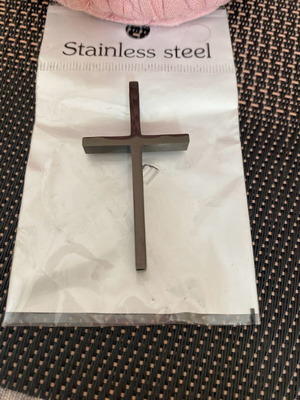 Men's stainless steel cross in black color new