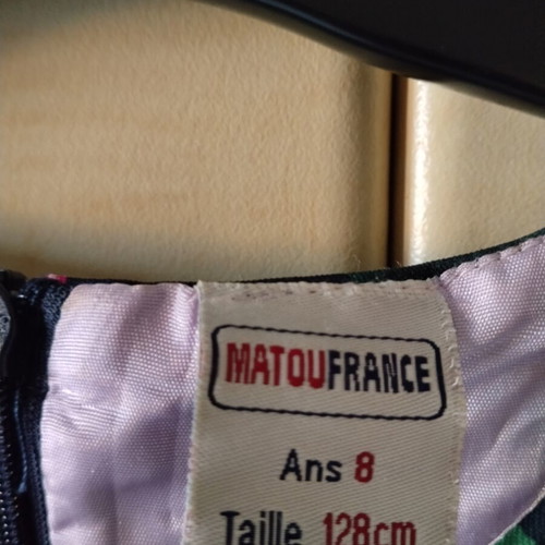 Matou France children's dress, size 8, colorful