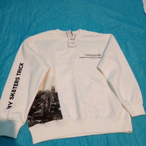 Zara white sweatshirt for 13-14 years old, new