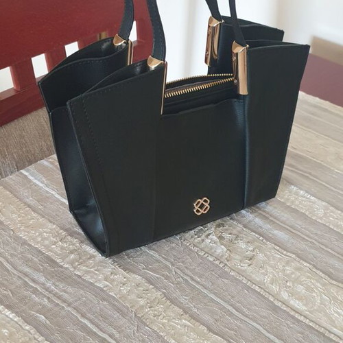 DGN Handbag new, black with 3 compartments