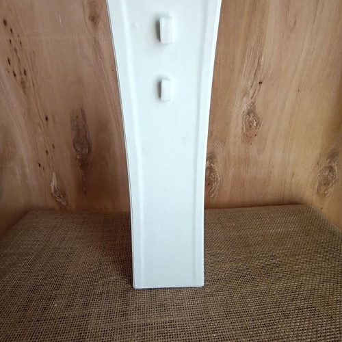 Jewelry display stand like new, leather with white wood for necklaces