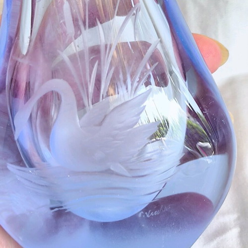 Vintage jar made of solid glass