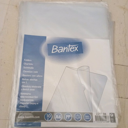 Bantex Transparent Plastic A4 Folders Pack of 8 new