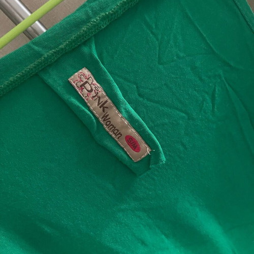Pink Woman women's blouse used, green, size S/M