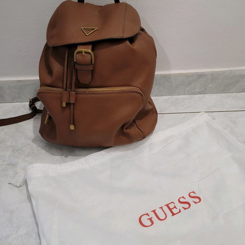 Guess backpack brown tan used, shoulder type