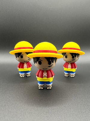 3d Luffy One Piece Anime Chibi miniature like new, 6cm
