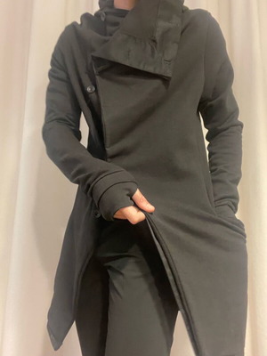 Gabbiano modern jacket/trench coat used, size Large, black