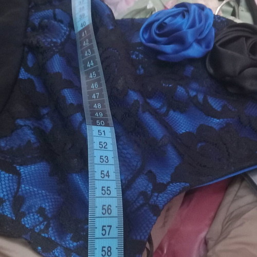 All Day sleeveless dress like new, black with blue lace details
