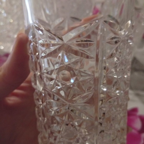 Crystal glasses luxury set of 6, 12cm height, new