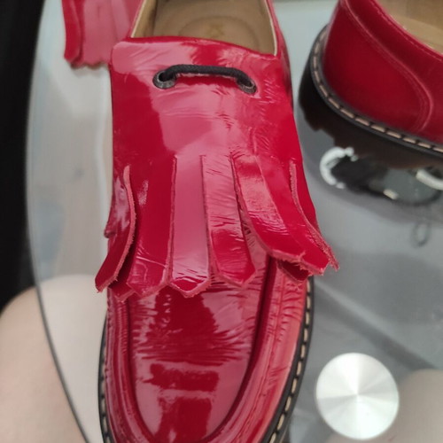 Kickers Declow Patent Leather Convertible Oxfords Loafers red size 38 used