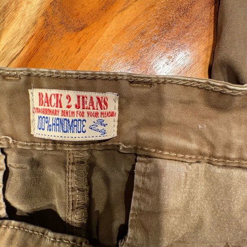 Men's cargo pants used, slim fit, brown, A-Style, size S