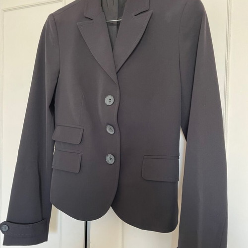 Benetton women's jacket like new, size S 36 8, black