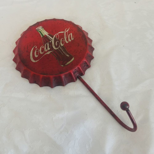 Coca Cola Retro Metal Hook Used 1990s