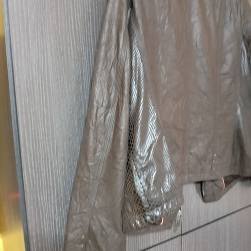 Bonita faux leather jacket size 44 like new, brown