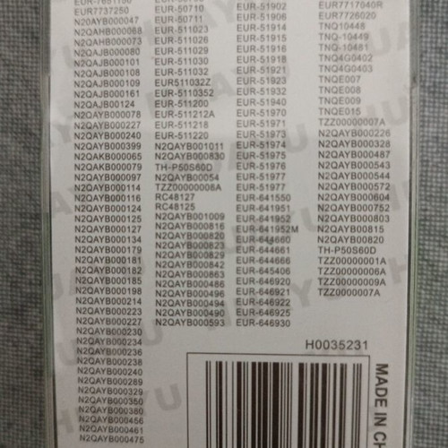 Panasonic TV remote control, aftermarket