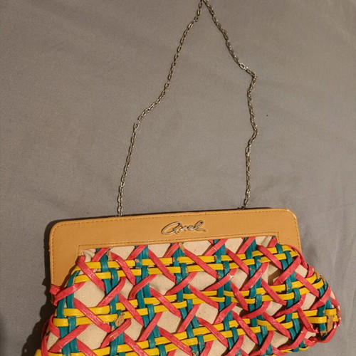 Axel handbag used, multicolor with silver chain