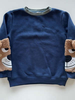 Παιδικό φούτερ DPAM 8 ετών με ανάγλυφα αρκουδάκια στους αγκώνες σαν καινούργιο