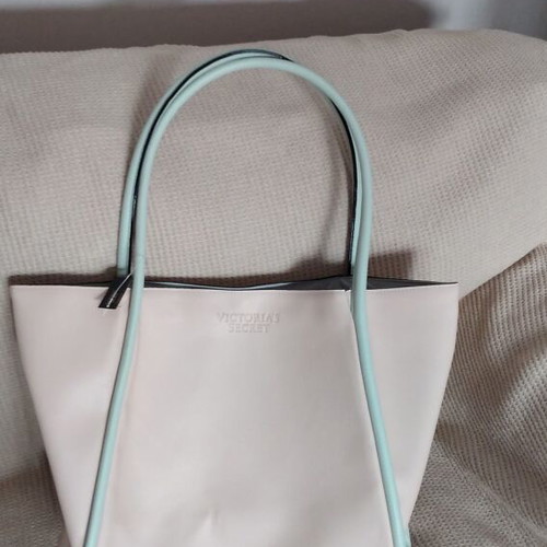 Victoria's Secret Daring Tote bag, light pink with grey handles