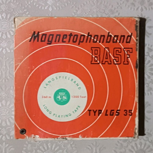 BASF magnetic tape used, type LGS 35, 360m, collectible