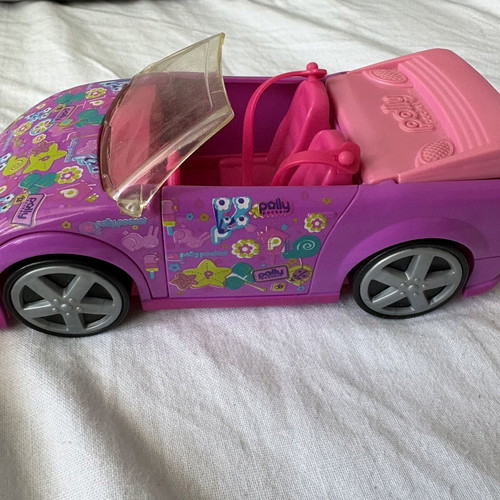 Polly Pocket 2008 pink convertible car toy