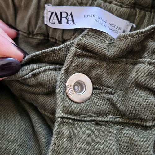 Zara jeans size 36 used, green, very good condition