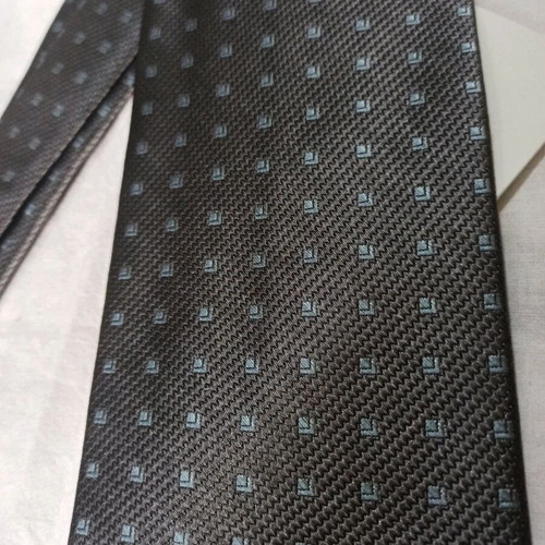 Armani Collezioni silk tie, dark grey with geometric pattern