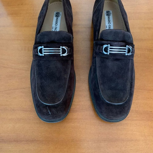 Mario Fagni men's shoes new, pack of 2, brown and black suede
