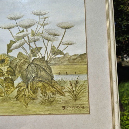 Original watercolor painting professionally framed, like new