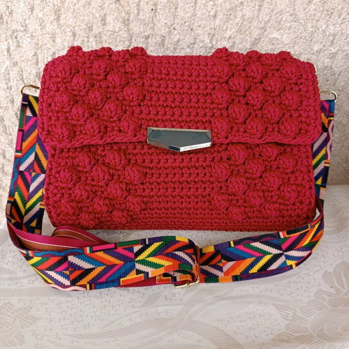 Bubbles bag handmade red new